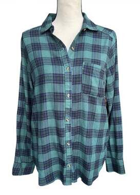 Hollister Boyfriend Fit Plaid Flannel Shirt Size S